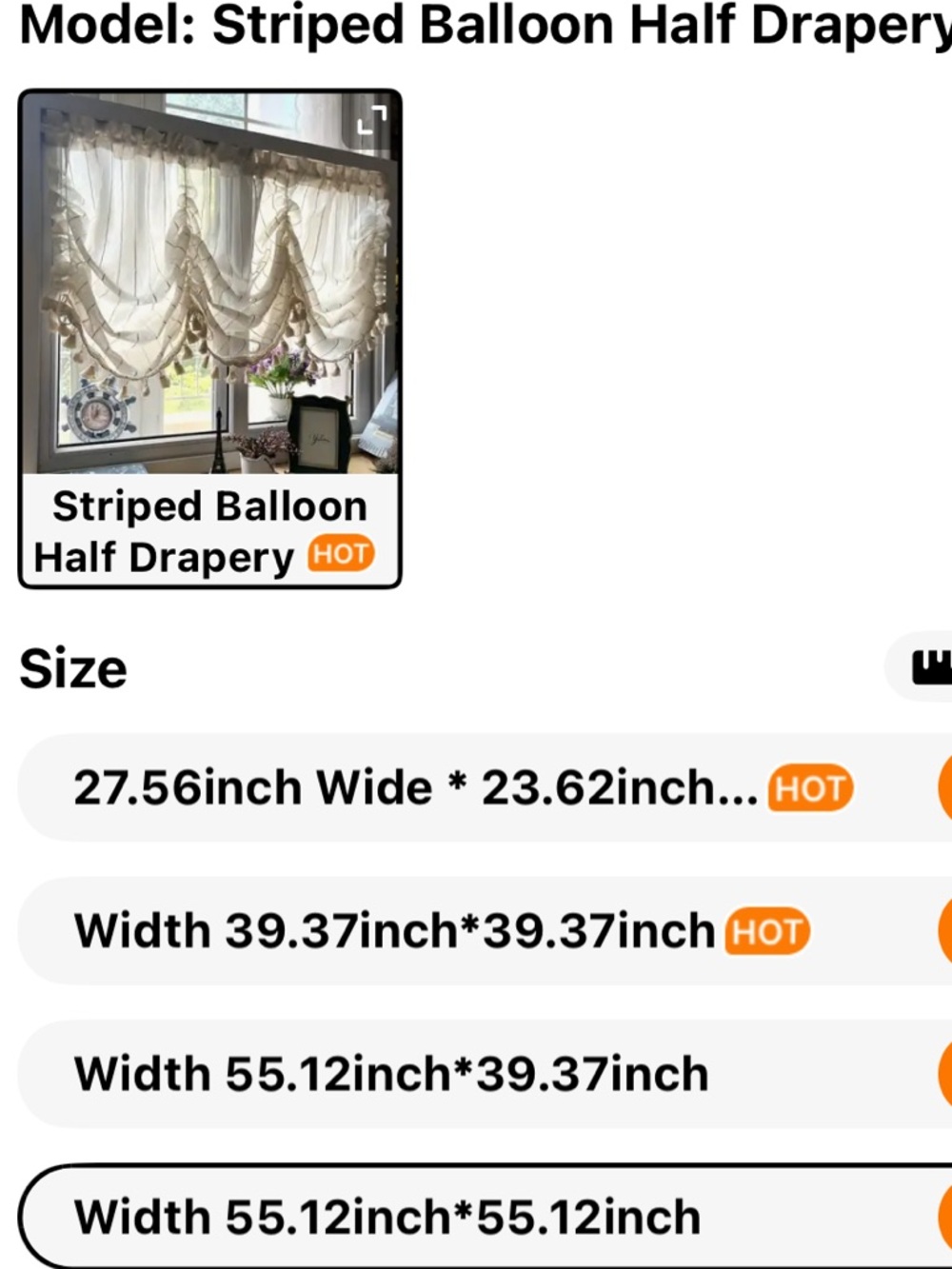 New Neutral Striped striped balloon with Tassel Trim